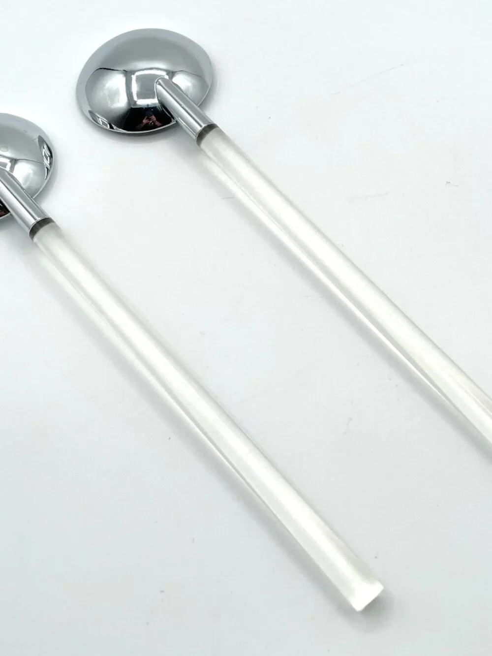 Russel Wright Lucite & Chrome Modernist Serving Utensils – 2-Piece Set